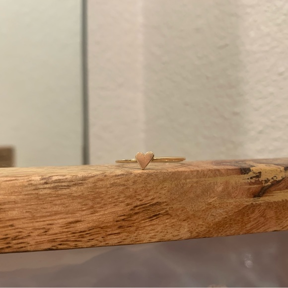 Made by Mary | Solid 14k Gold Heart Stacking Ring 💛 - Picture 2 of 6